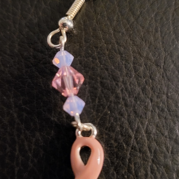 Breast Cancer Earrings - Picture 2 of 3